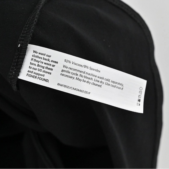 Eileen Fisher Black Viscose Stretch Tunic Dress Medium - Picture 5 of 5